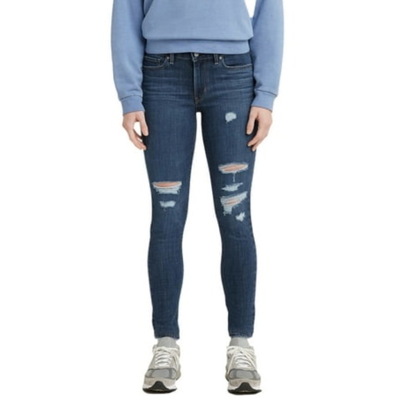 LEVI’S 711 DECONSTRUCTED SKINNY JEANS - Picture 1 of 10
